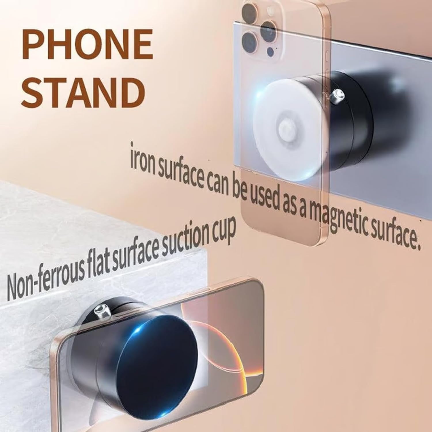 Foldable Vacuum Magnetic Car Phone Holder (Premium Quality)