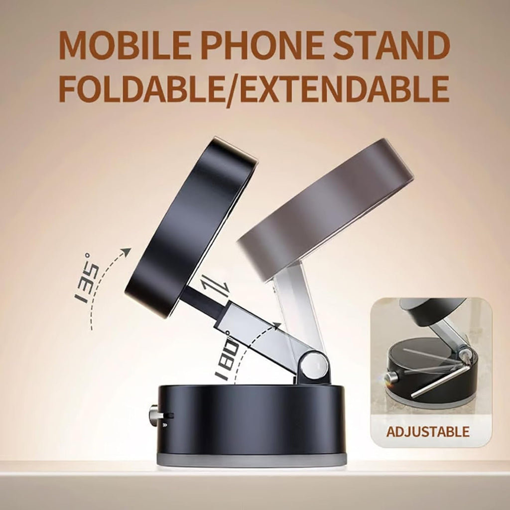 Foldable Vacuum Magnetic Car Phone Holder (Premium Quality)