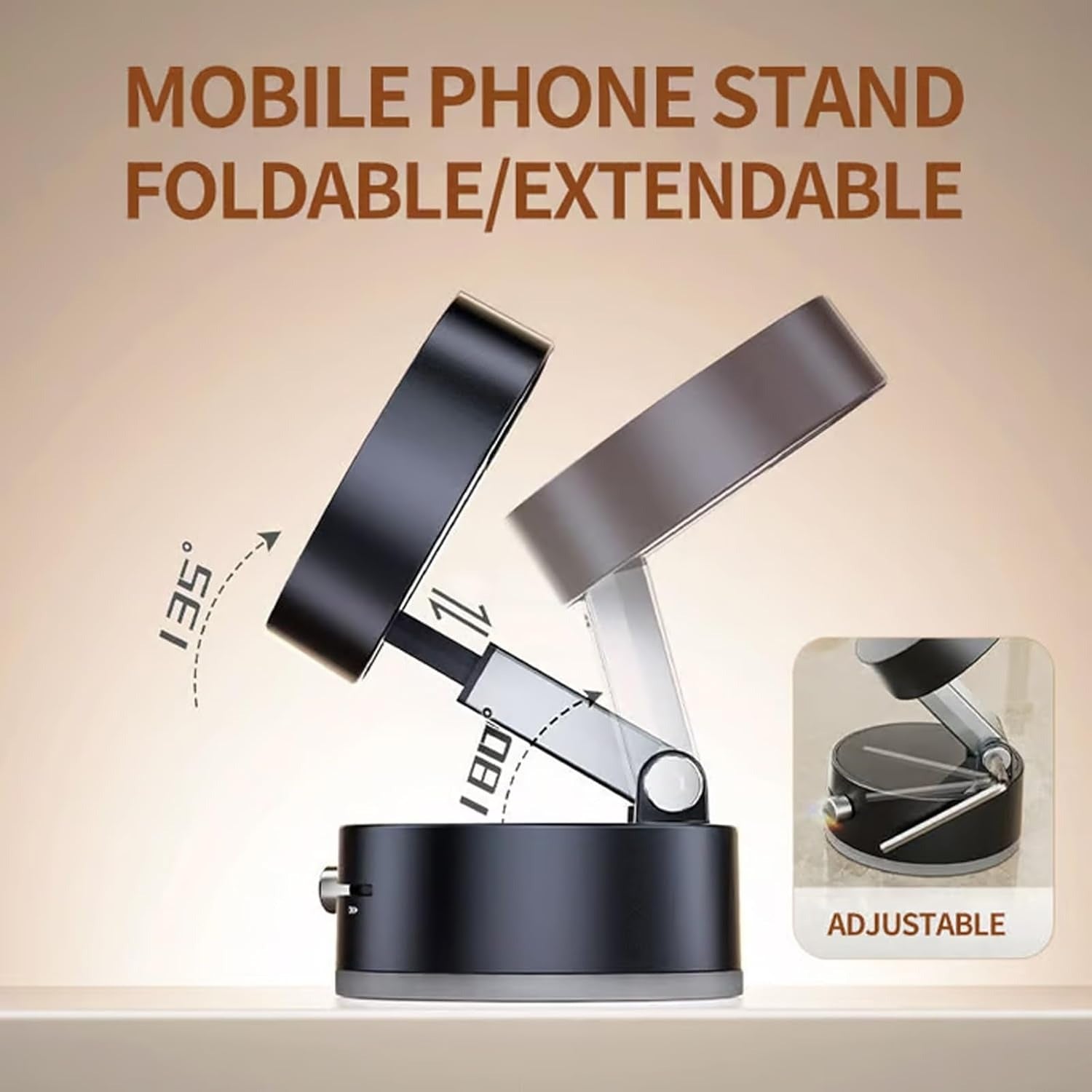 Foldable Vacuum Magnetic Car Phone Holder (Premium Quality)