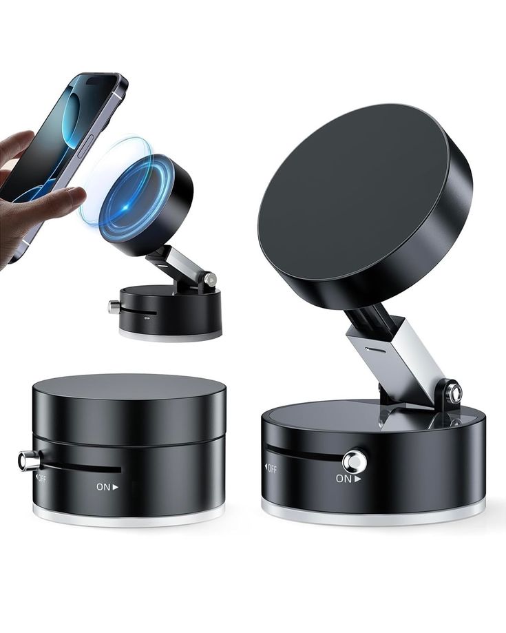 Foldable Vacuum Magnetic Car Phone Holder (Premium Quality)