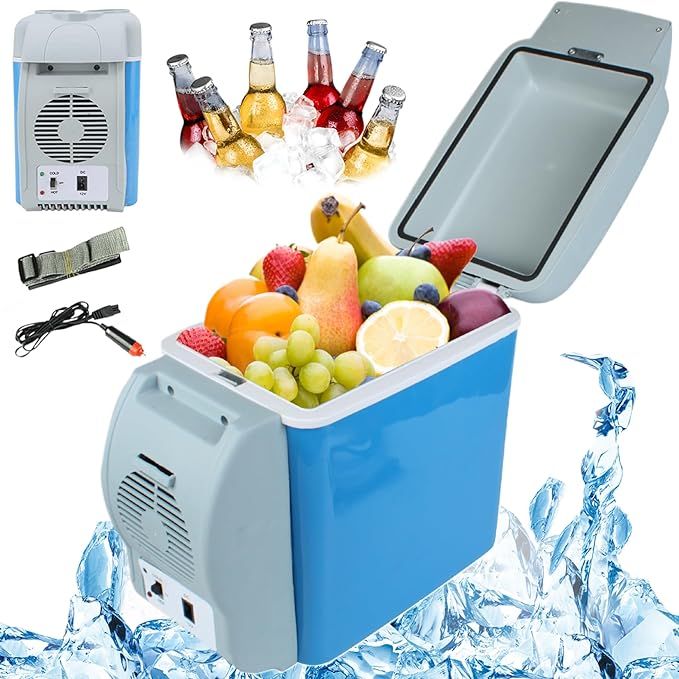 Portable Mini Car Refrigerator, 12V 7.5L Car Fridge